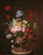 Edward Beyer Flowers in a vase oil painting on canvas